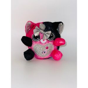 Rainbocorns Kittycorn Bow Surprise Series 2 Zuru Plush Pink and Black Cat Rare